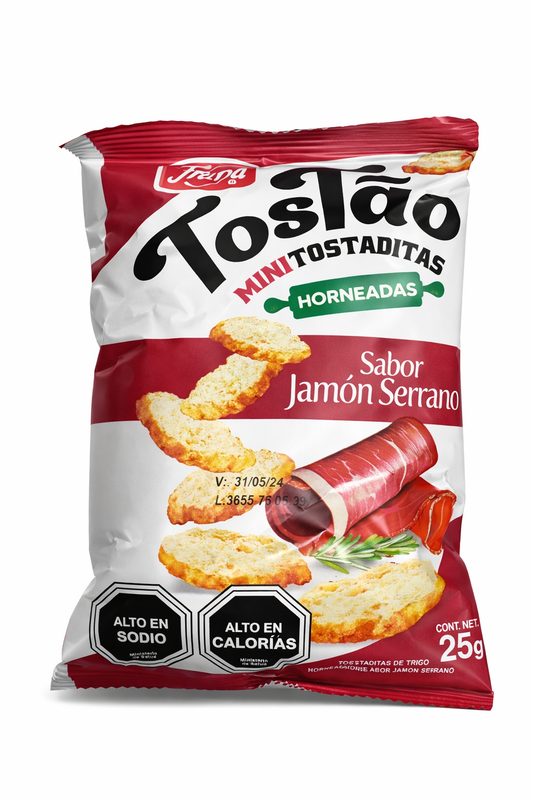 Mini tostaditas jamón serrano 25g fruna - Chilena Cossas 