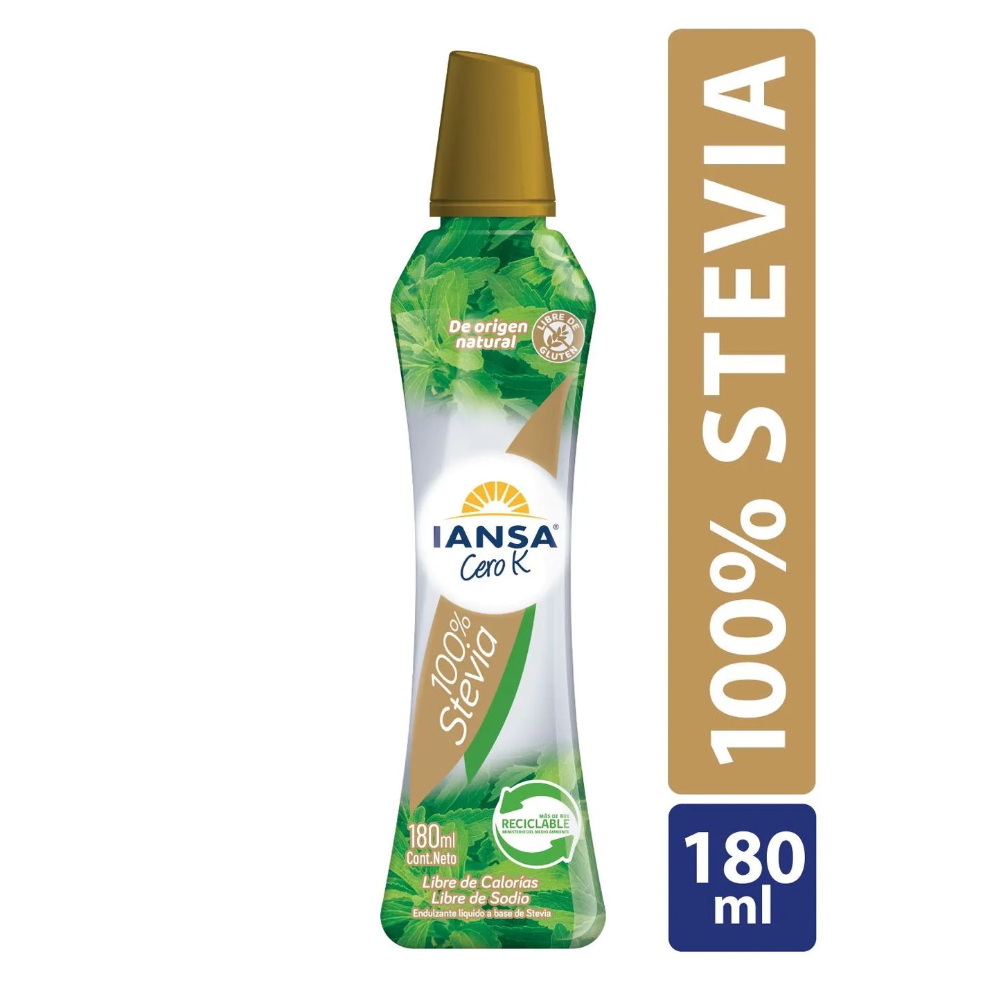 Stevia 100% Iansa cero k  180ml - Chilena Cossas 