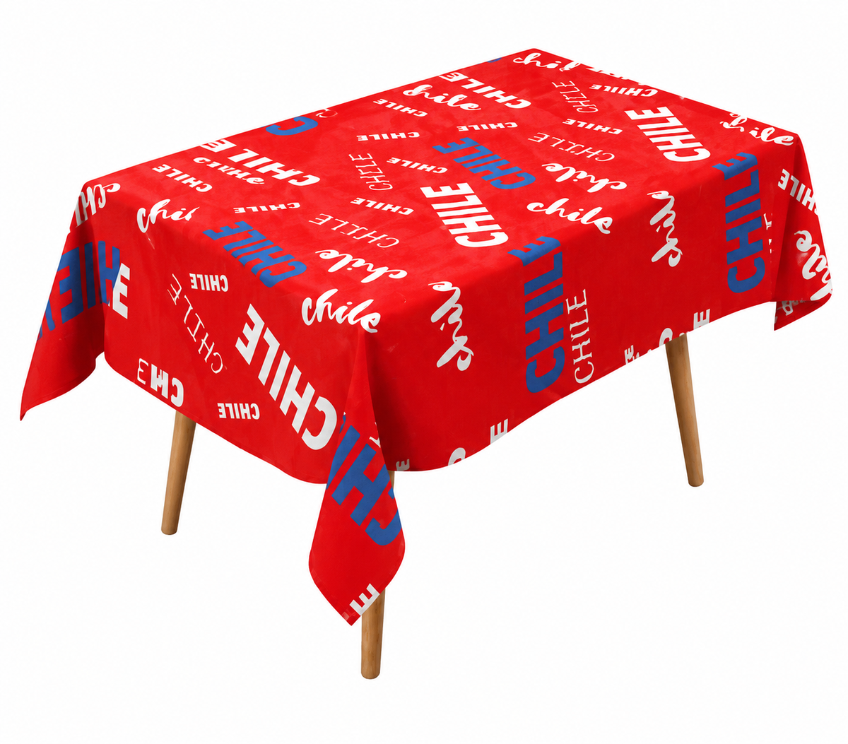 Mantel Plástico Fiestas Patrias Chile 137 x 183 cm | Decoración Mesa Tricolor para Celebraciones