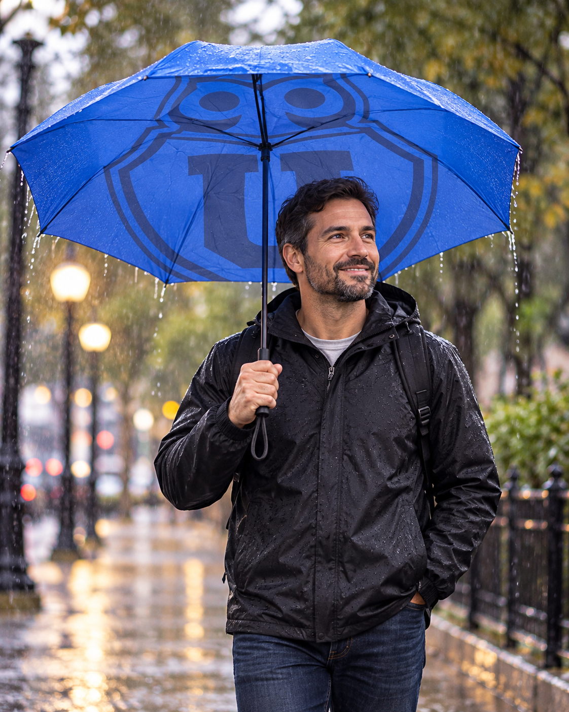 Paraguas Plegable Universidad de Chile – Diseño Azul con Escudo de la U | Compacto y Portátil