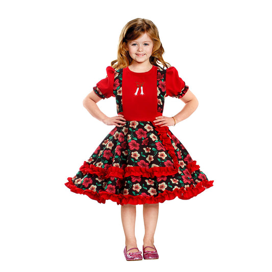 Vestido huasita para niñas - Chilena Cossas 