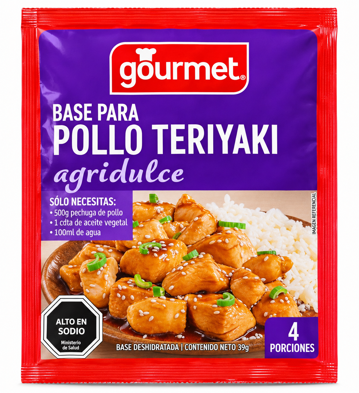 Base para Pollo Teriyaki Agridulce Gourmet – 39 g | 4 Porciones