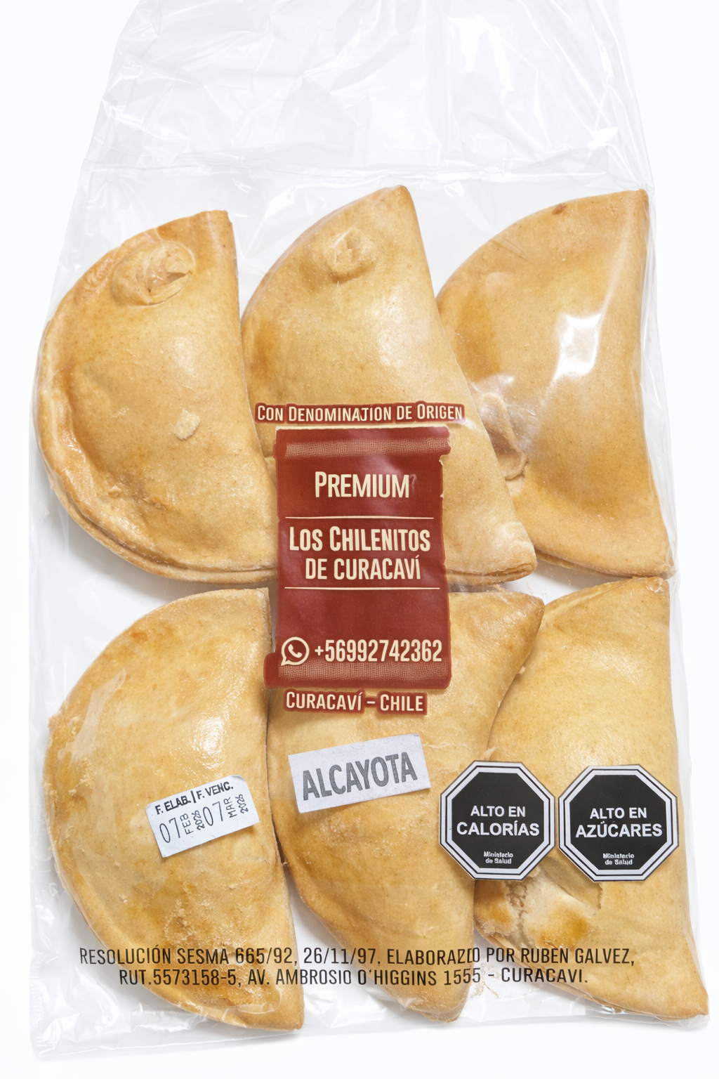 Pasteles de curacavi 6 unidades - Chilena Cossas 