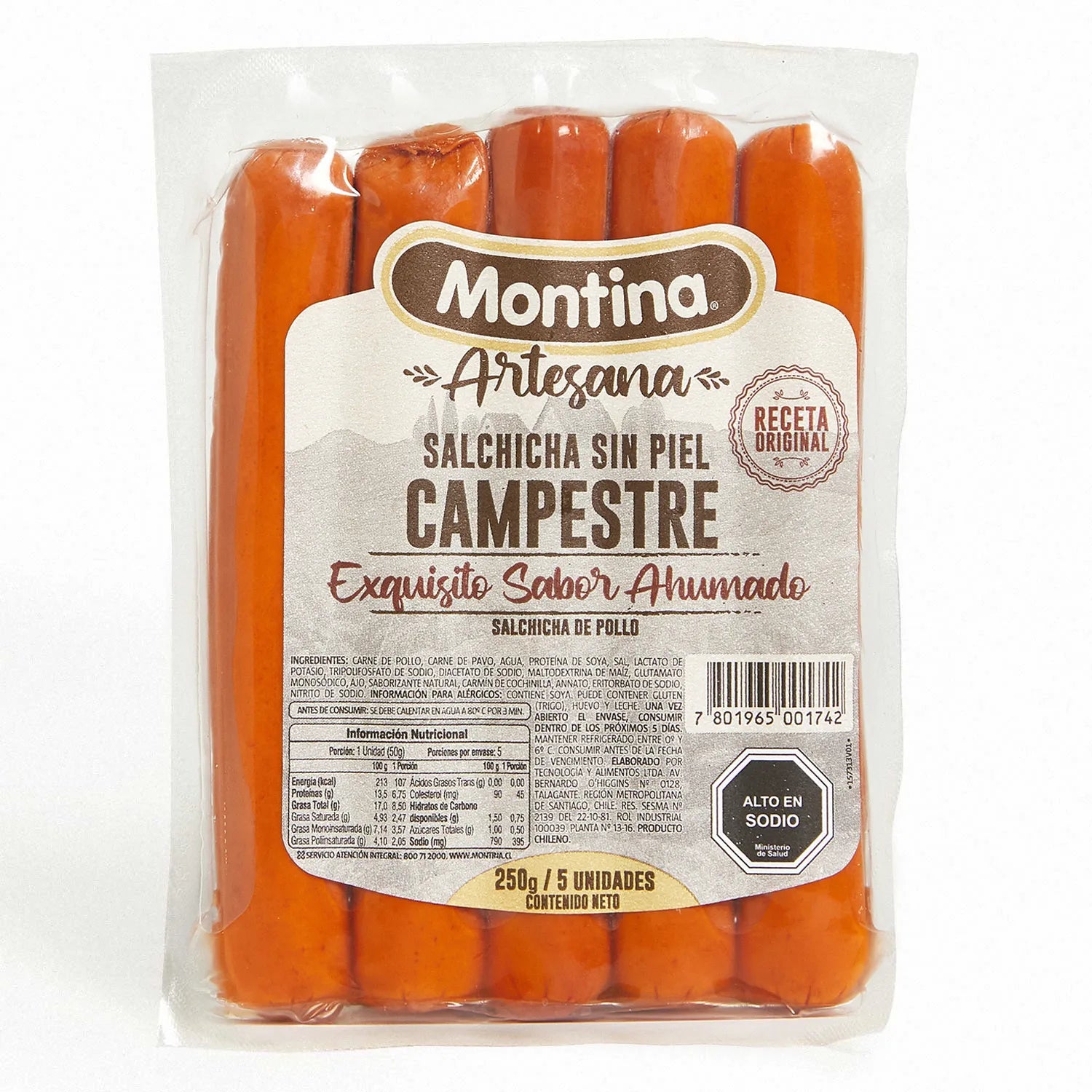 Salchicha campestre Montina - Chilena Cossas 