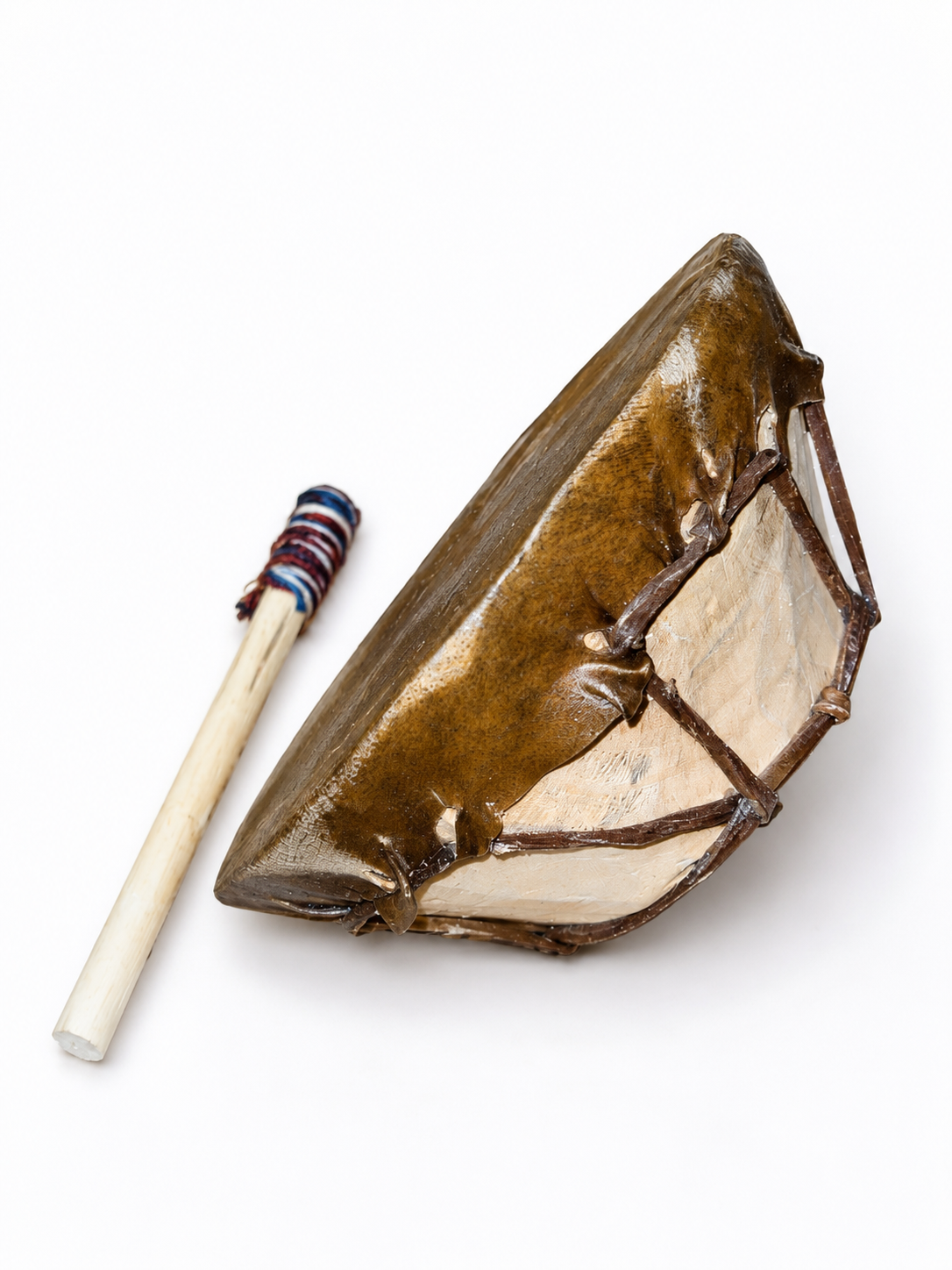 Kultrún Mapuche Artesanal de 6.3” con Baqueta – Instrumento Tradicional Chileno Hecho a Mano
