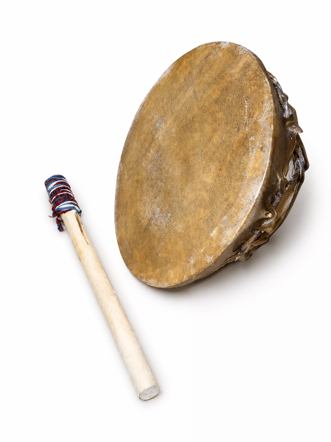 Kultrún Mapuche Artesanal de 6.3” con Baqueta – Instrumento Tradicional Chileno Hecho a Mano