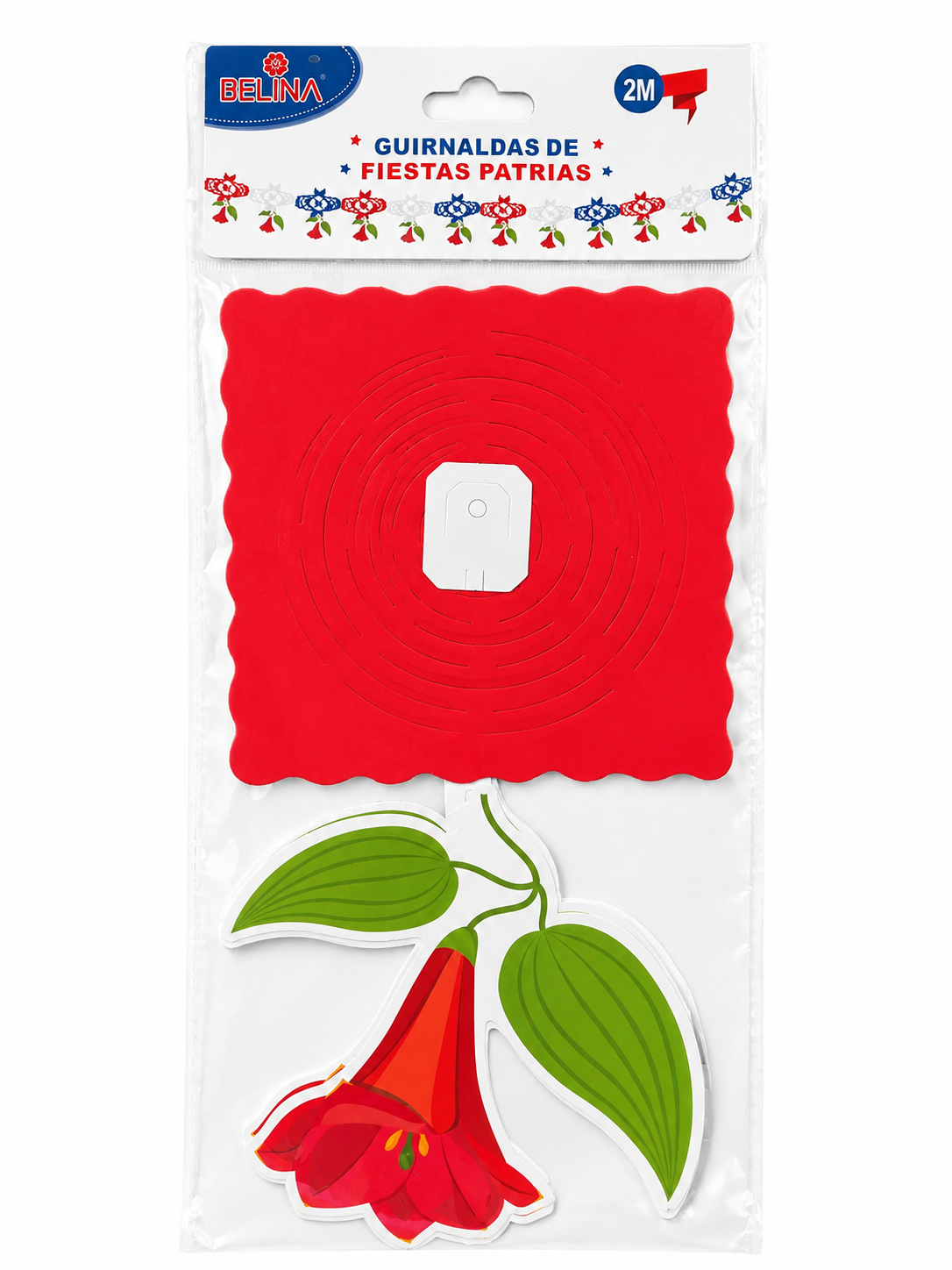Guirnalda de Copihues Fiestas Patrias 2 Metros | Decoración Chilena para 18 de Septiembre