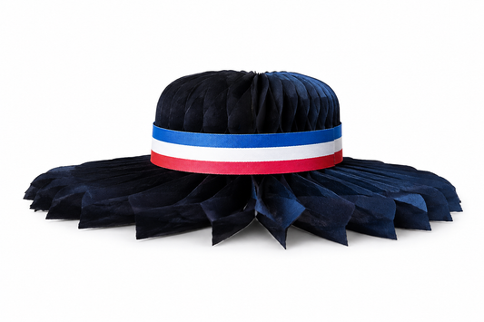 Sombrero Dieciochero Decorativo 40 cm para Fiestas Patrias Chilenas | Adorno Colgante Tricolor
