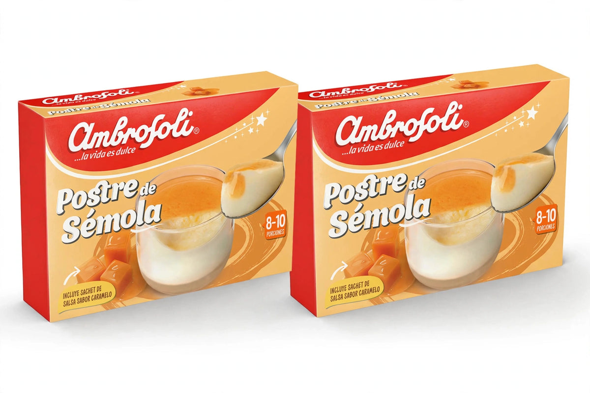 Postre de sémola ambrosoli 8-10 porciones - Chilena Cossas 