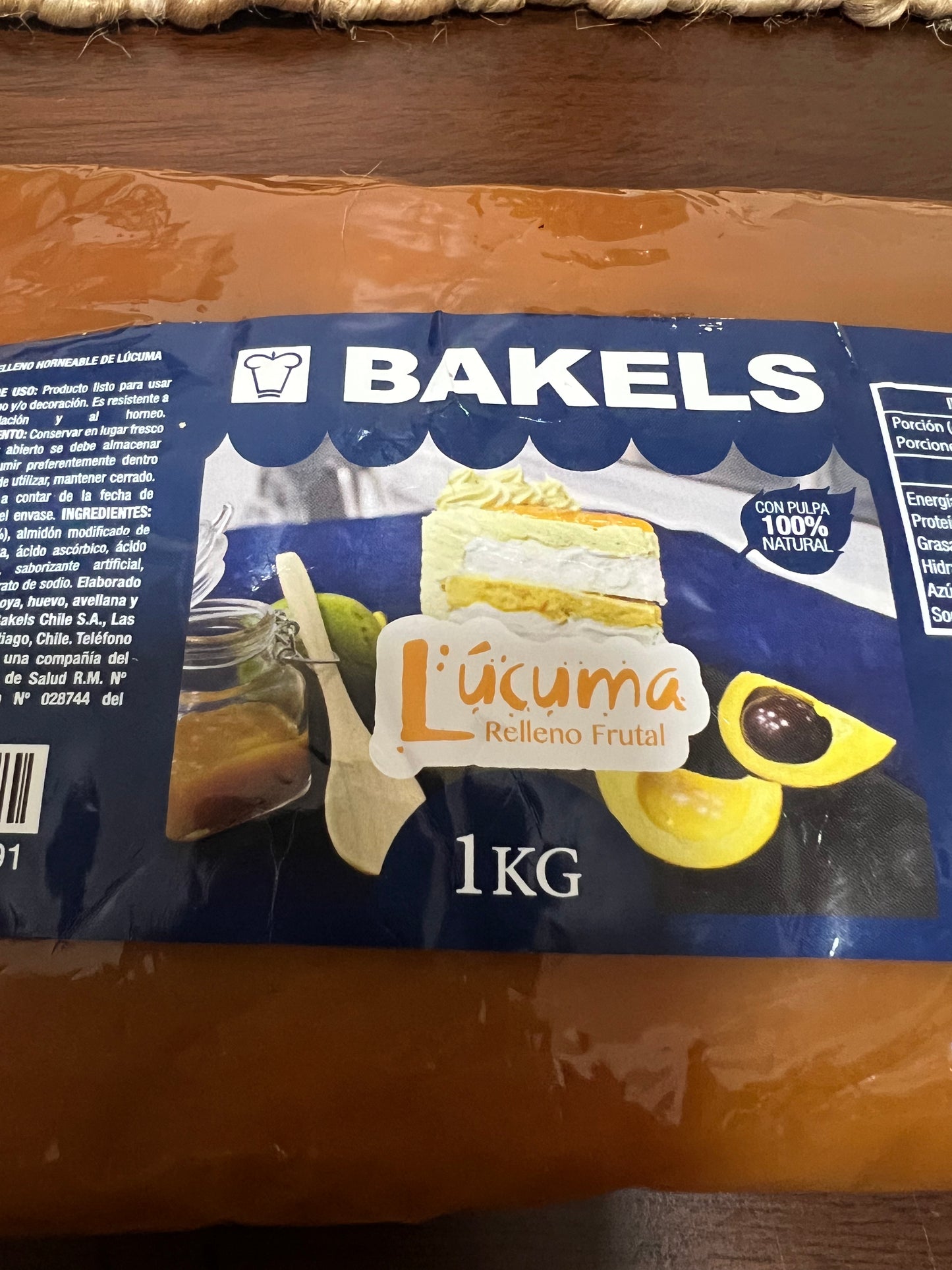 Relleno de lucuma 1 kilo- Bakels