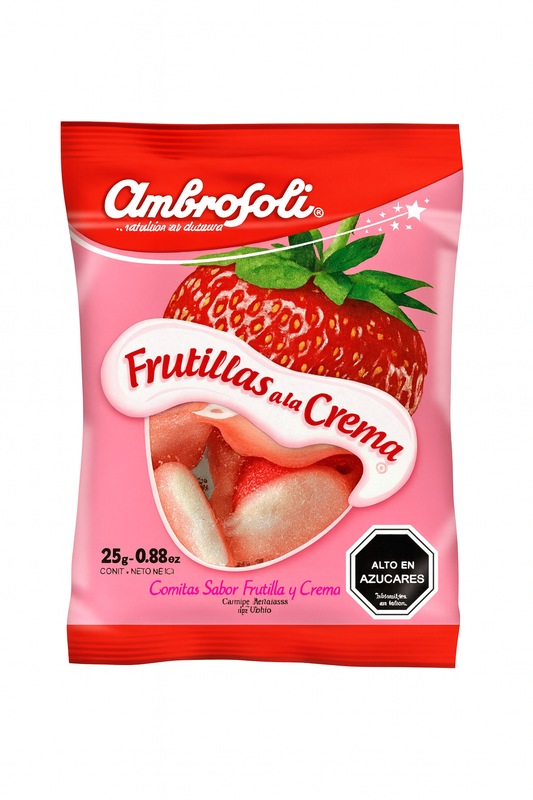 Frutillas a la crema ambrosoli 25g