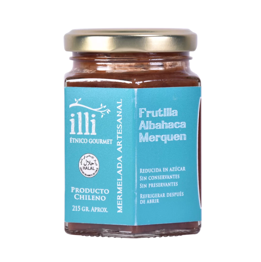 Mermelada de frutilla, albahaca y merquen 215g