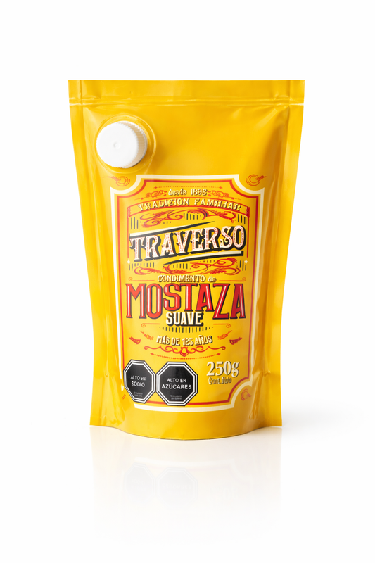 Mostaza Traverso 250g-  sabor suave