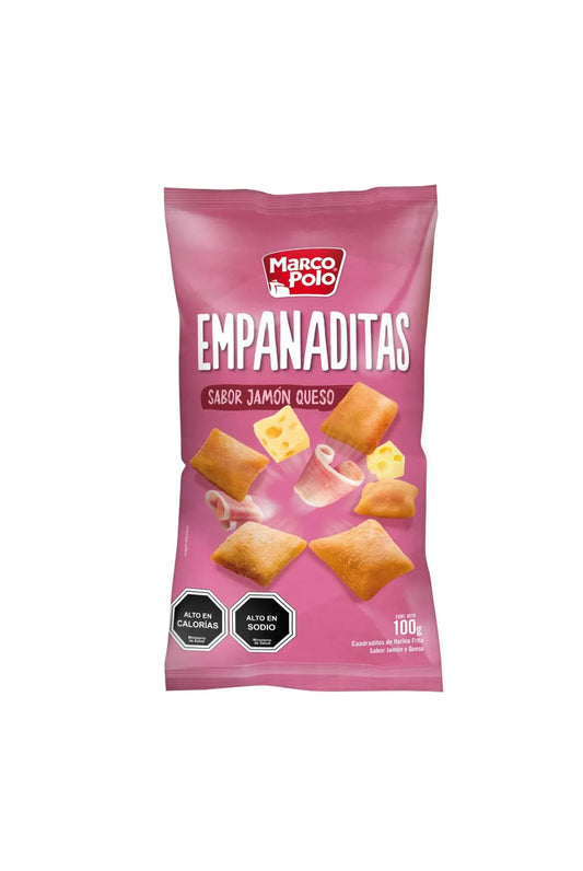Bolsa de Empanaditas sabor jamón queso 100g snack Marco Polo