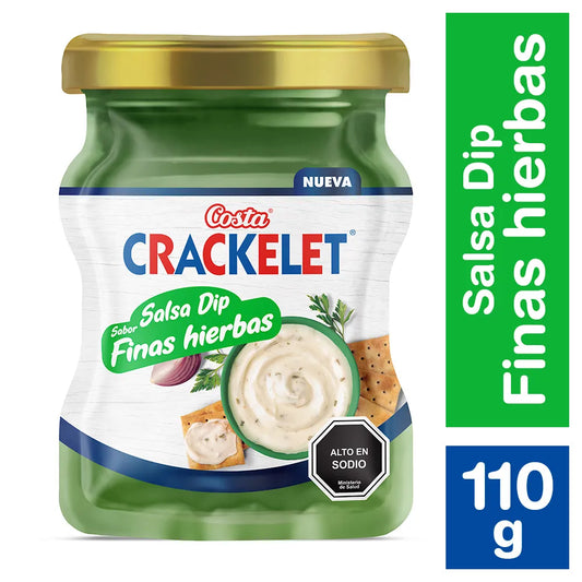 Crakelet Salsa Dip Finas Hierbas 110g | Dip Chileno para Galletas y Snacks