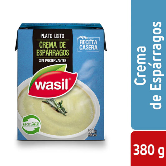 Crema de espárragos wasil, plato listo  380g
