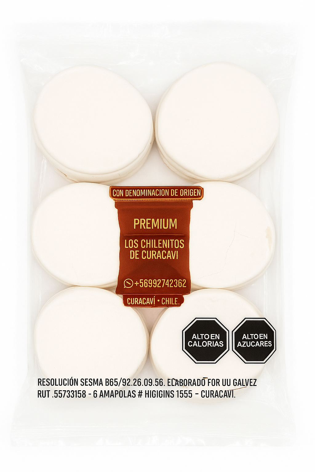 Pasteles de curacavi 6 unidades