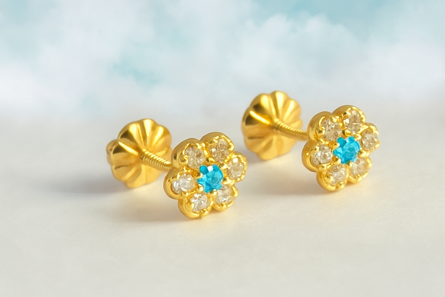 Aros de oro 18k tamaño para bebé