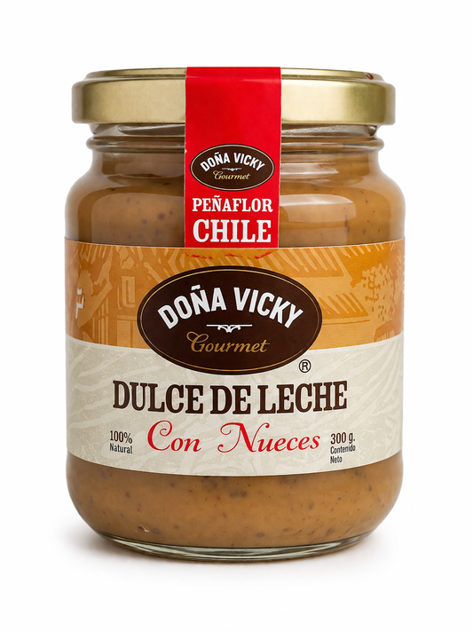 Dulce de Leche con Nueces Doña Vicky 300g | Chilean Caramel Spread with Walnuts | Gourmet Imported from Chile