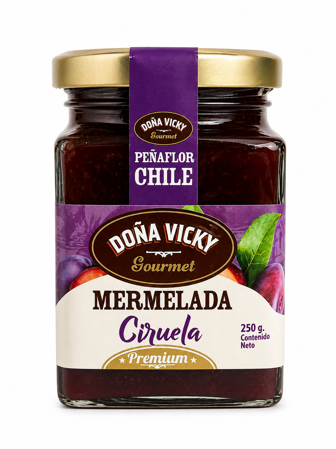 Mermelada de Ciruela Premium Doña Vicky 250g | Chilean Plum Jam | Gourmet Imported from Chile