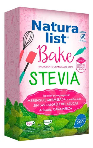 Endulzante granulado con Stevia- bake 500g Naturalist