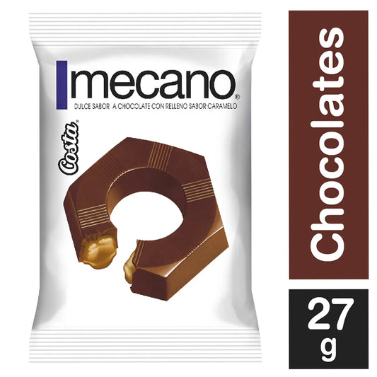 Chocolate mecano relleno de manjar - Chilena Cossas 
