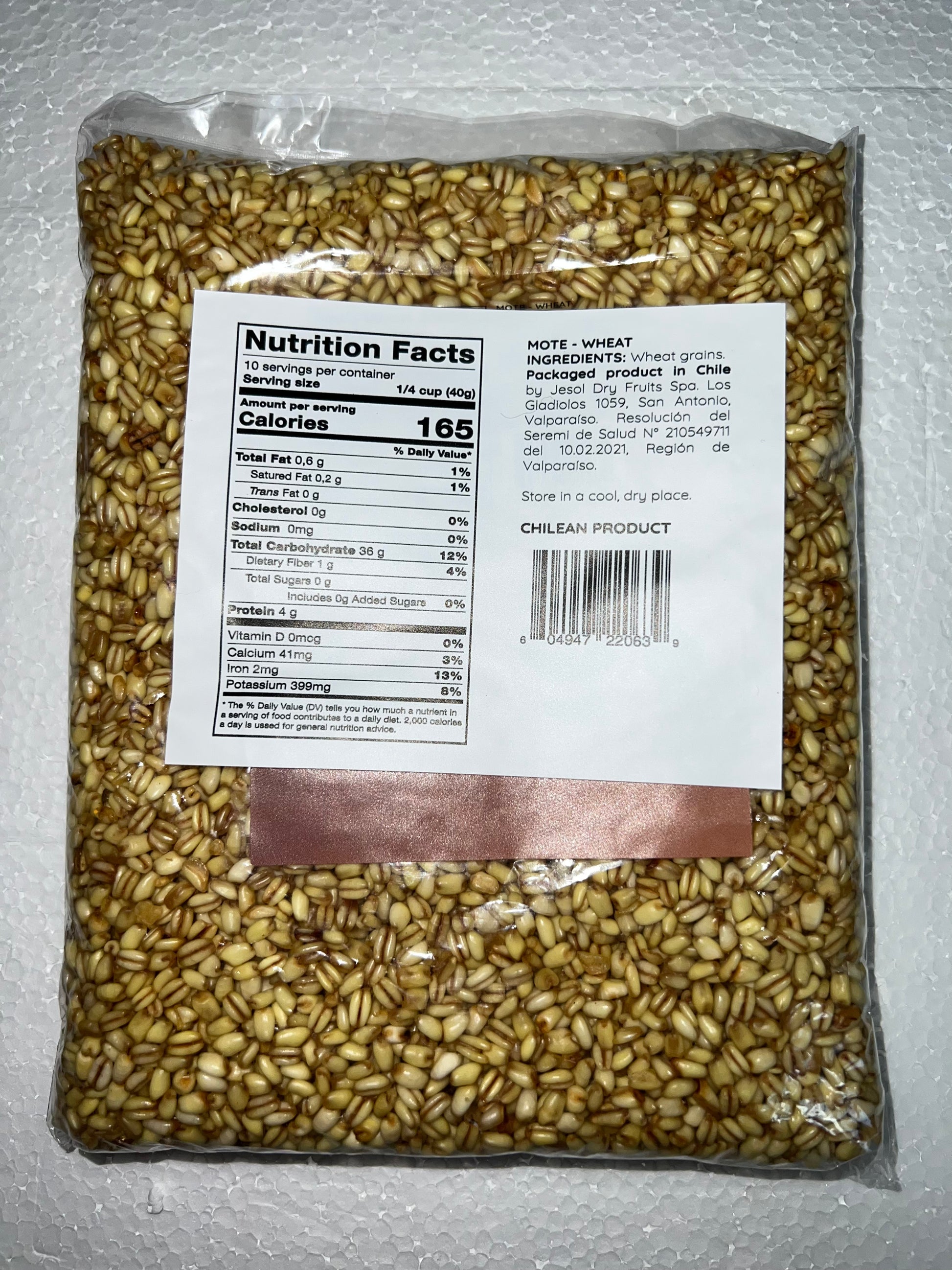 Mote chileno 396g – grano tradicional para mote con huesillos