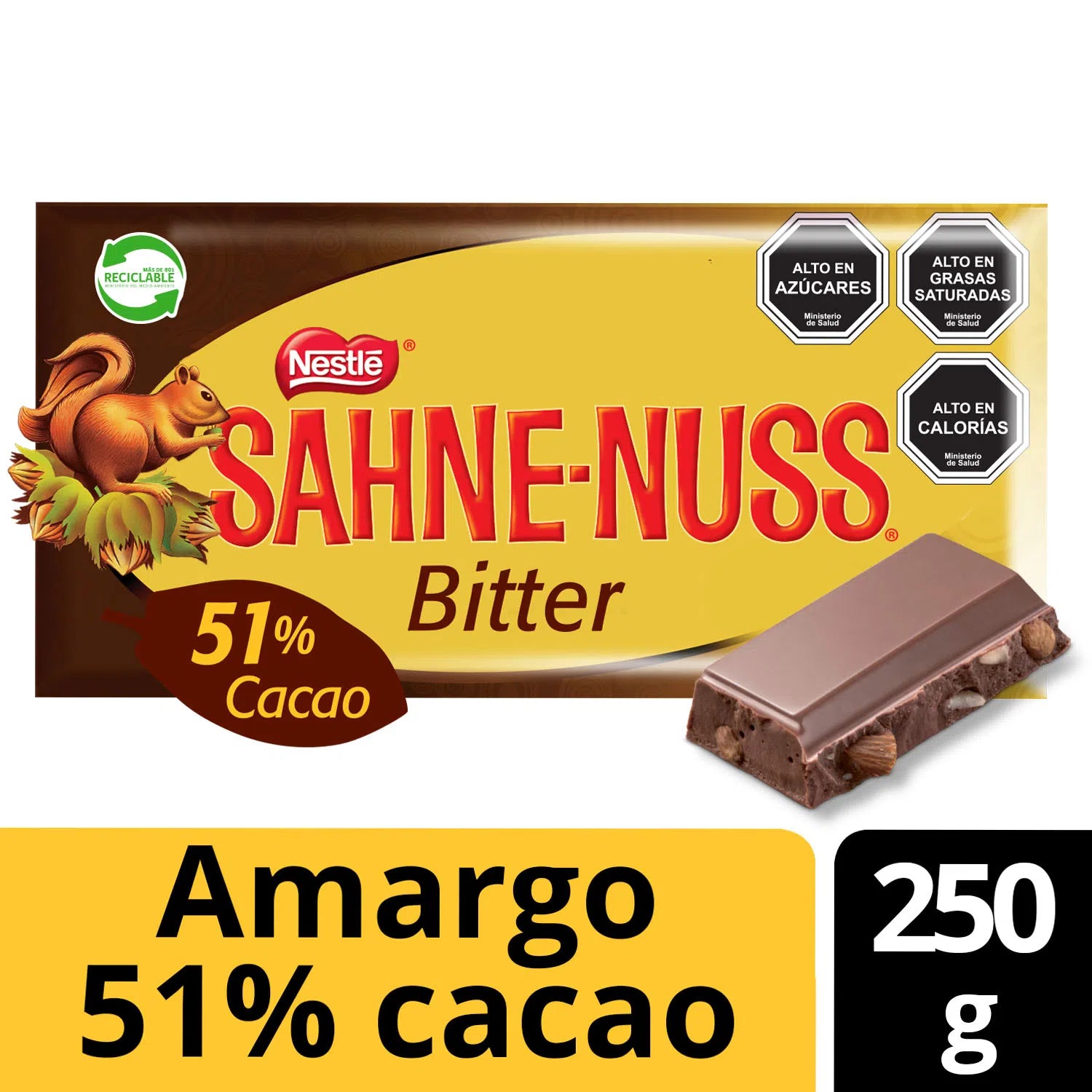 Chocolate Sahne Nuss 250g – clásico chocolate chileno con avellanas